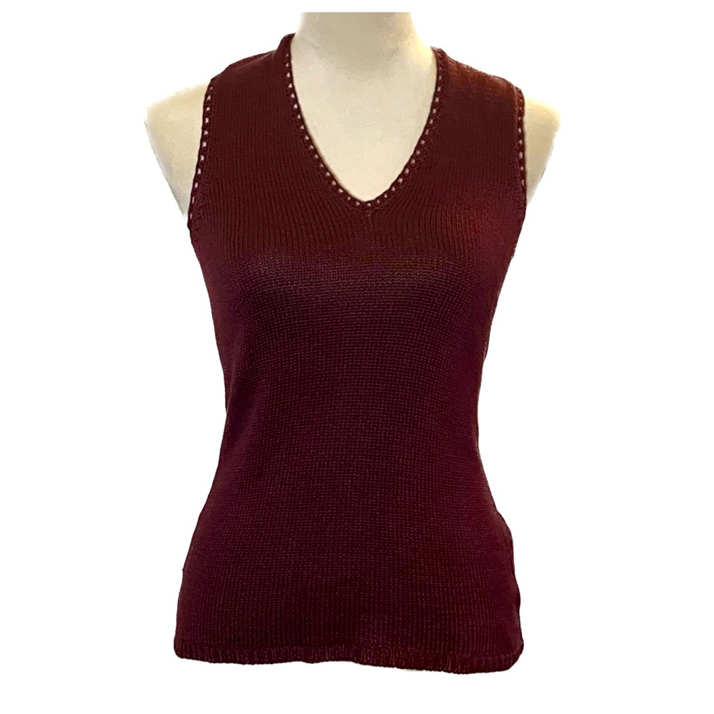 Ann Taylor Burgundy Sweater Vest